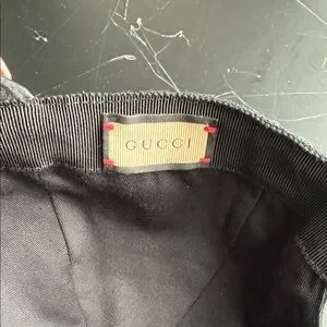 Gucci Monogram Cap with Signature Stripe Gucci | Accessories | Gucci Monogram Black Cap With  main image 4
